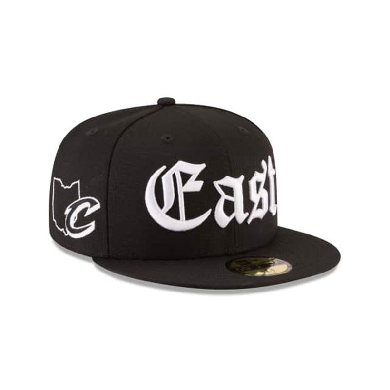 NBA Cleveland Cavaliers League Script 59Fifty Fitted (XBR2530) - Black New Era Caps